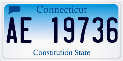 CT license plate AE19736