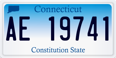 CT license plate AE19741