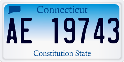CT license plate AE19743
