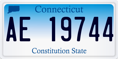 CT license plate AE19744