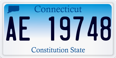 CT license plate AE19748
