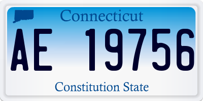 CT license plate AE19756