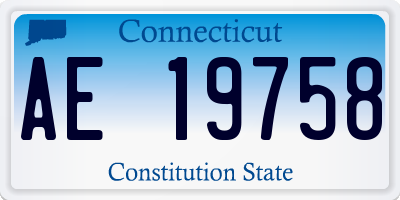 CT license plate AE19758