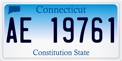 CT license plate AE19761
