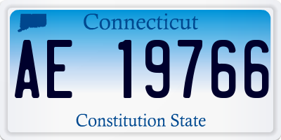 CT license plate AE19766