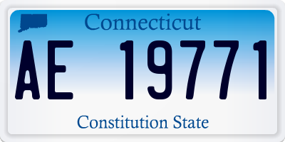 CT license plate AE19771