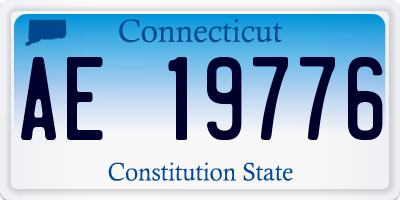 CT license plate AE19776