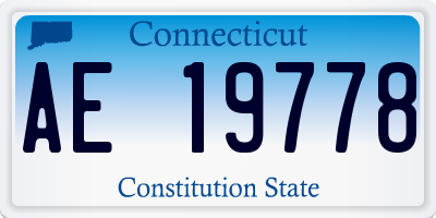 CT license plate AE19778