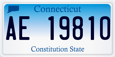 CT license plate AE19810