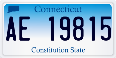 CT license plate AE19815