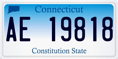CT license plate AE19818