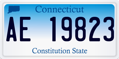 CT license plate AE19823
