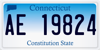 CT license plate AE19824