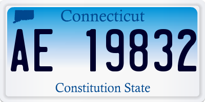 CT license plate AE19832