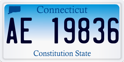 CT license plate AE19836
