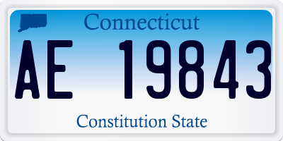 CT license plate AE19843