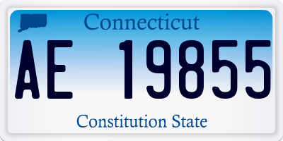 CT license plate AE19855