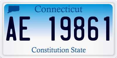 CT license plate AE19861