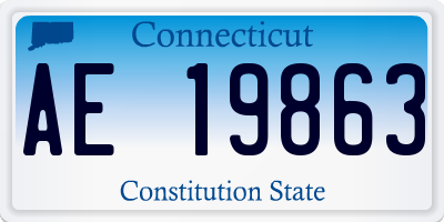 CT license plate AE19863