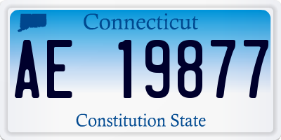 CT license plate AE19877