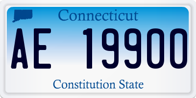 CT license plate AE19900