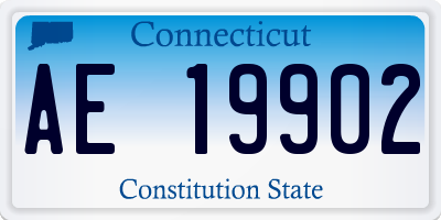 CT license plate AE19902