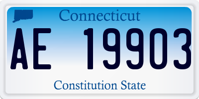 CT license plate AE19903