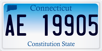 CT license plate AE19905