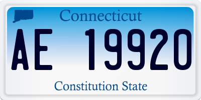 CT license plate AE19920