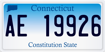 CT license plate AE19926