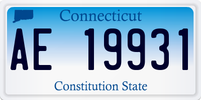 CT license plate AE19931