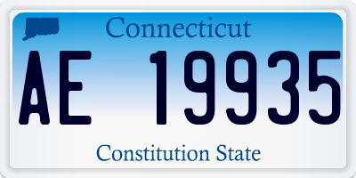 CT license plate AE19935