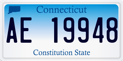 CT license plate AE19948
