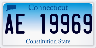 CT license plate AE19969