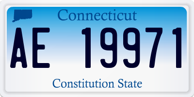 CT license plate AE19971