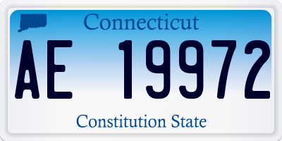 CT license plate AE19972