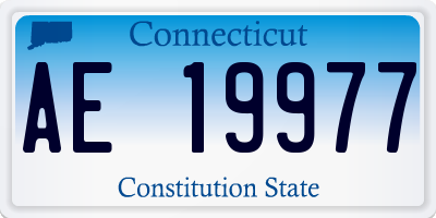 CT license plate AE19977