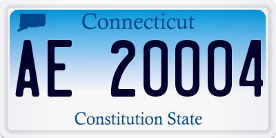 CT license plate AE20004