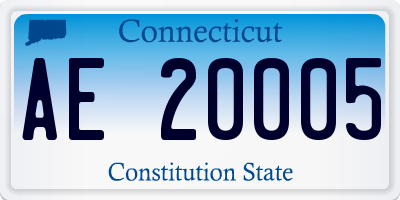 CT license plate AE20005