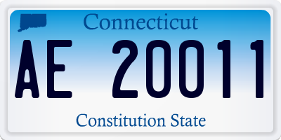 CT license plate AE20011