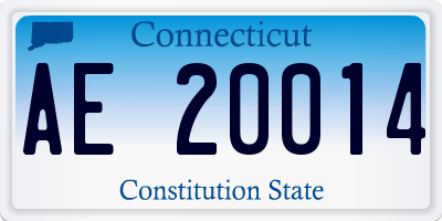 CT license plate AE20014