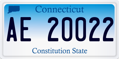 CT license plate AE20022