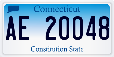 CT license plate AE20048
