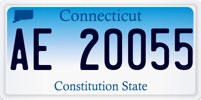 CT license plate AE20055