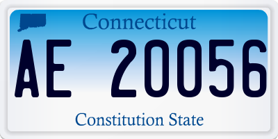 CT license plate AE20056