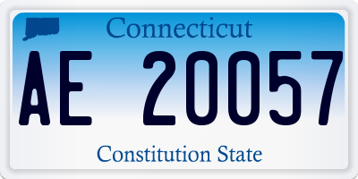 CT license plate AE20057