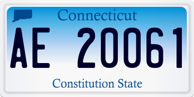 CT license plate AE20061
