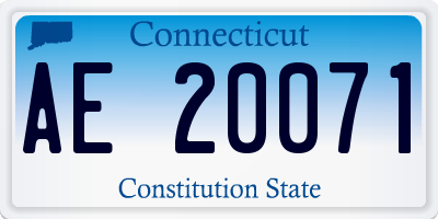 CT license plate AE20071
