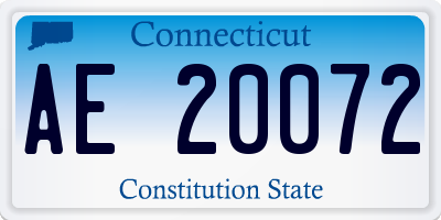 CT license plate AE20072