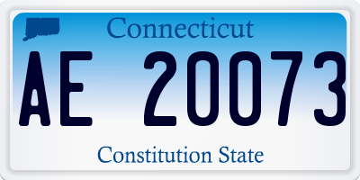 CT license plate AE20073